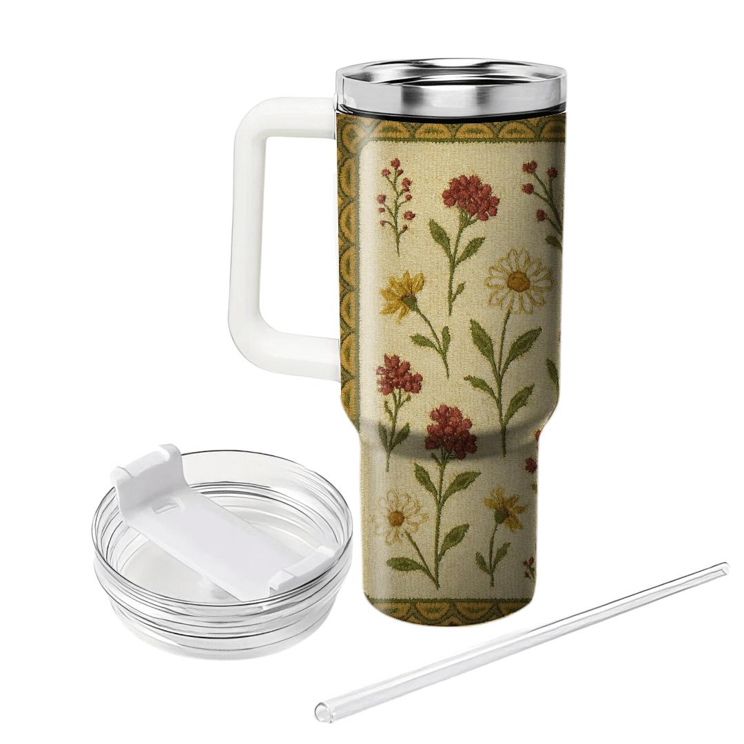 Vintage Meadow Tapestry unique tumblers