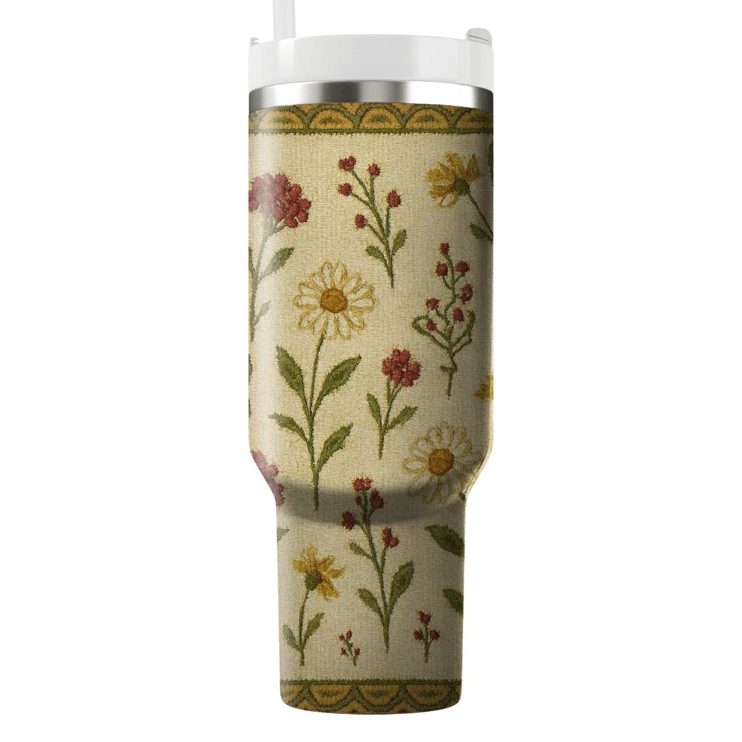 Vintage Meadow Tapestry unique tumblers
