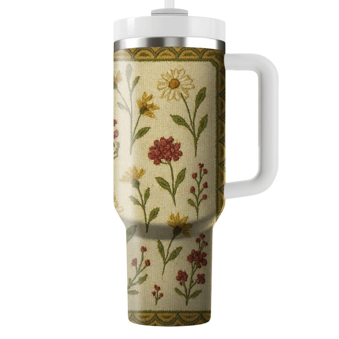 Vintage Meadow Tapestry unique tumblers