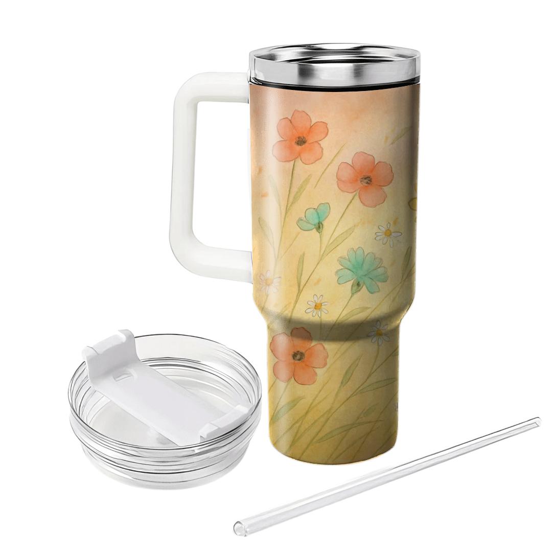 Sunrise Meadow Mix personalized tumblers