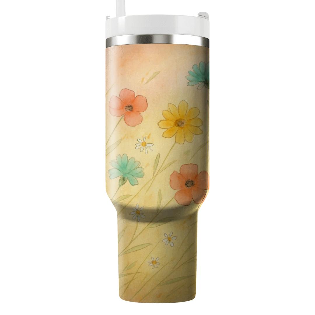 Sunrise Meadow Mix personalized tumblers