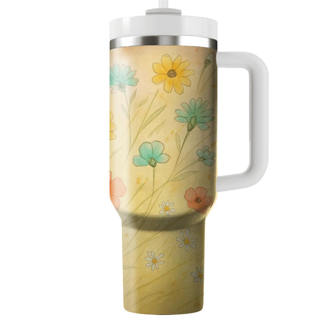Sunrise Meadow Mix personalized tumblers