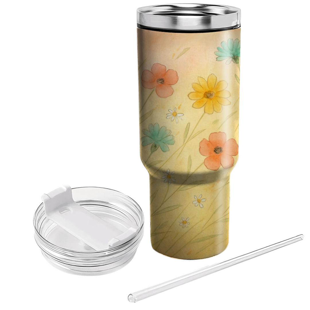 Sunrise Meadow Mix personalized tumblers