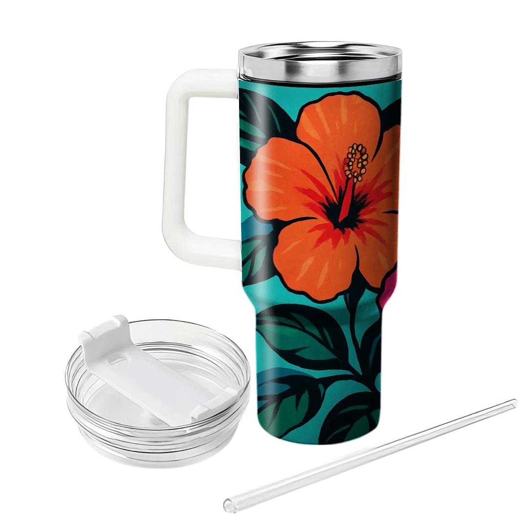 Tropical Hibiscus Pop tumblers for gifts