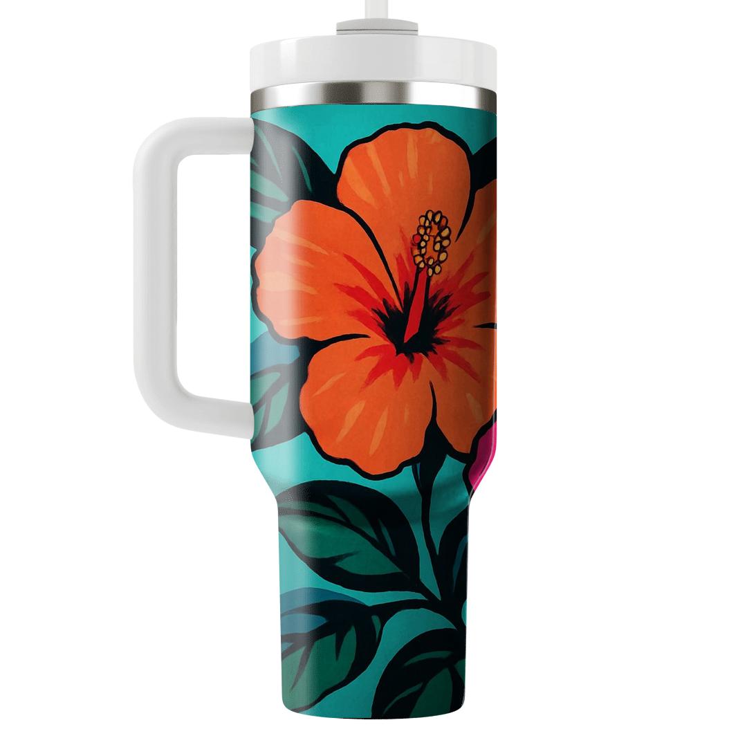 Tropical Hibiscus Pop tumblers for gifts