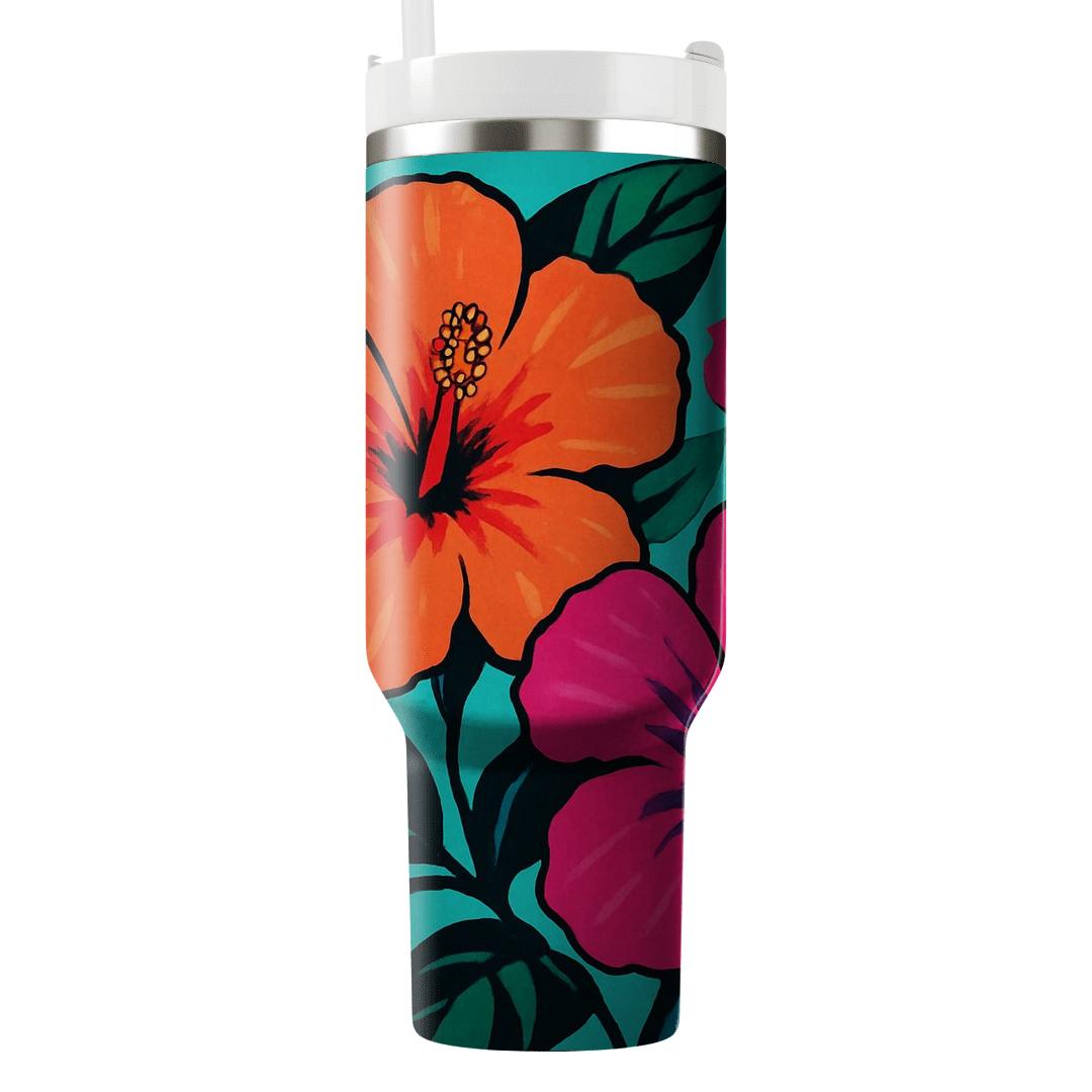 Tropical Hibiscus Pop tumblers for gifts