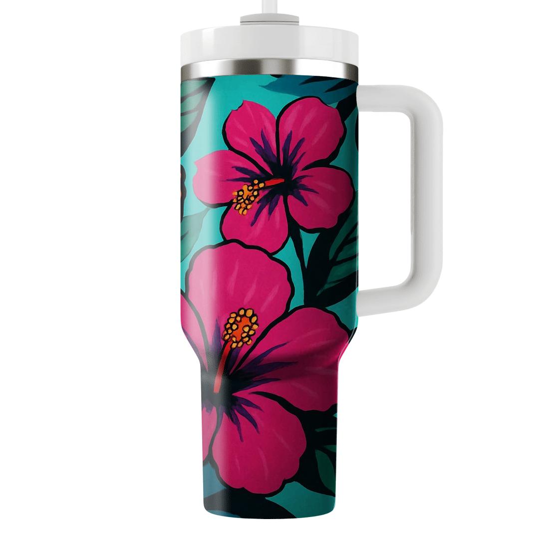 Tropical Hibiscus Pop tumblers for gifts
