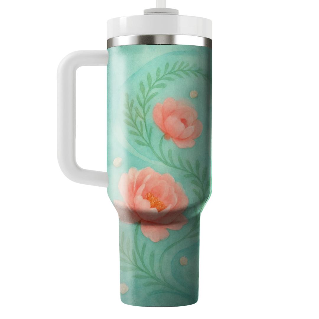 Coral Reef Peony Dance tumblers for gifts