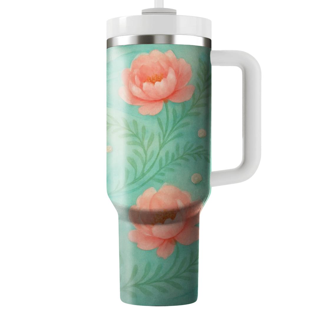 Coral Reef Peony Dance tumblers for gifts