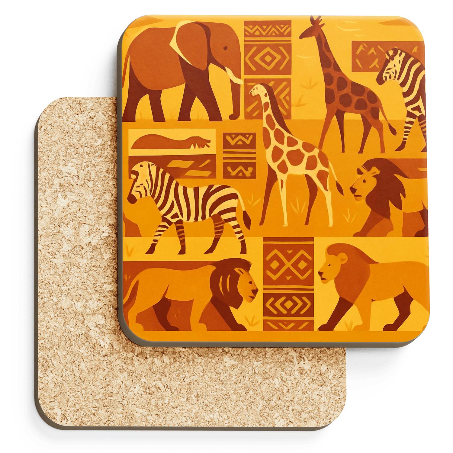 Savanna Geometry Parade decorative beverage coasters