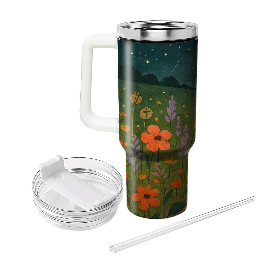 Cosmic Wildflower Trail travel tumblers