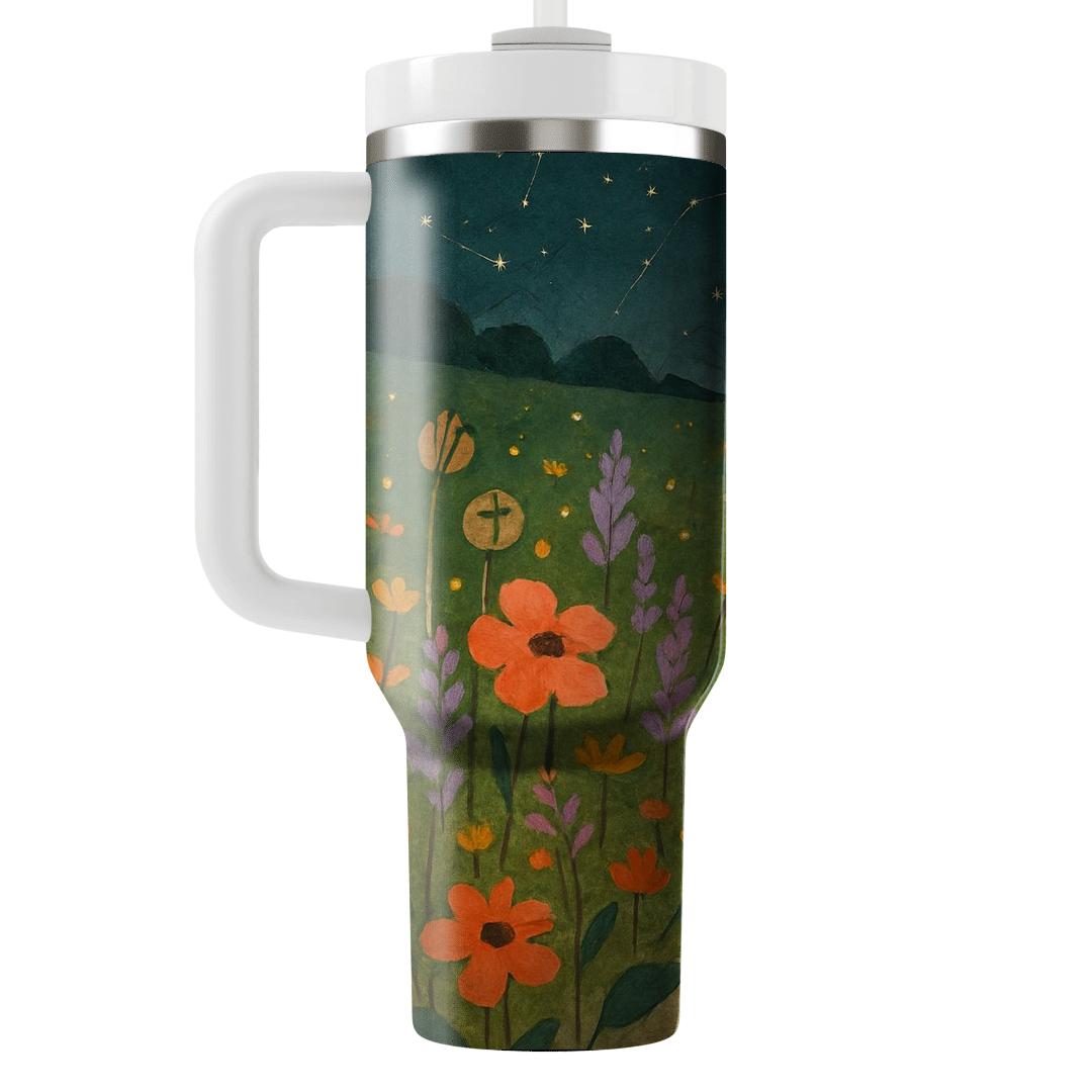 Cosmic Wildflower Trail travel tumblers