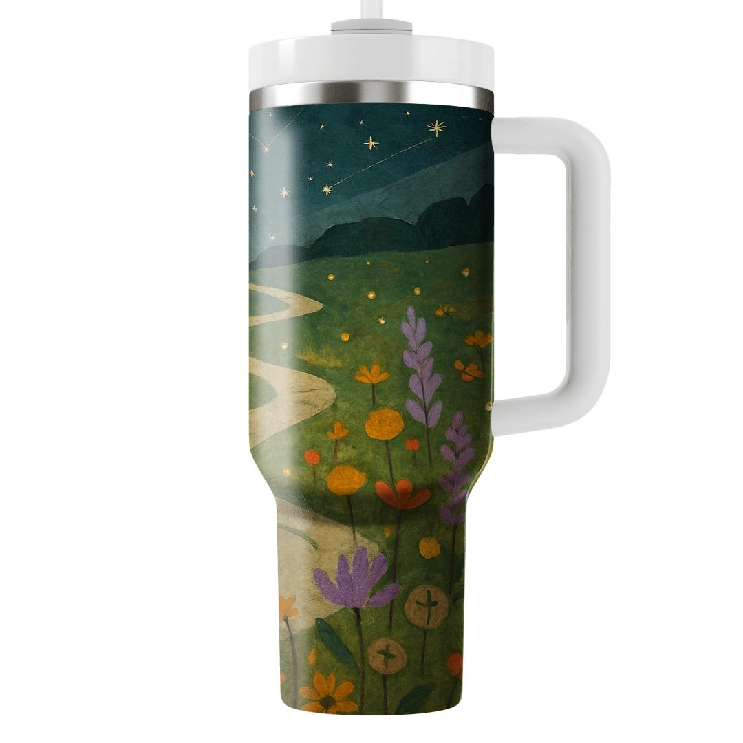 Cosmic Wildflower Trail travel tumblers