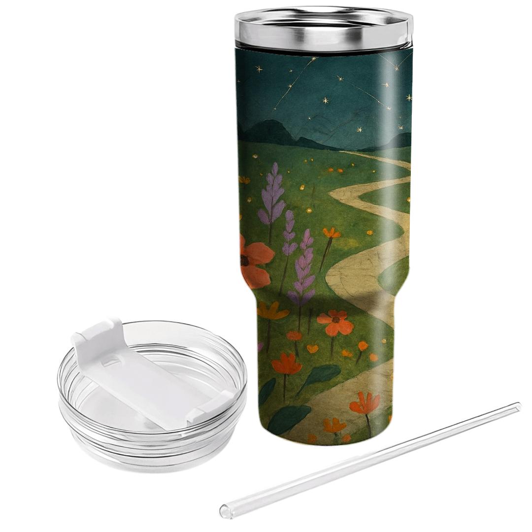 Cosmic Wildflower Trail travel tumblers