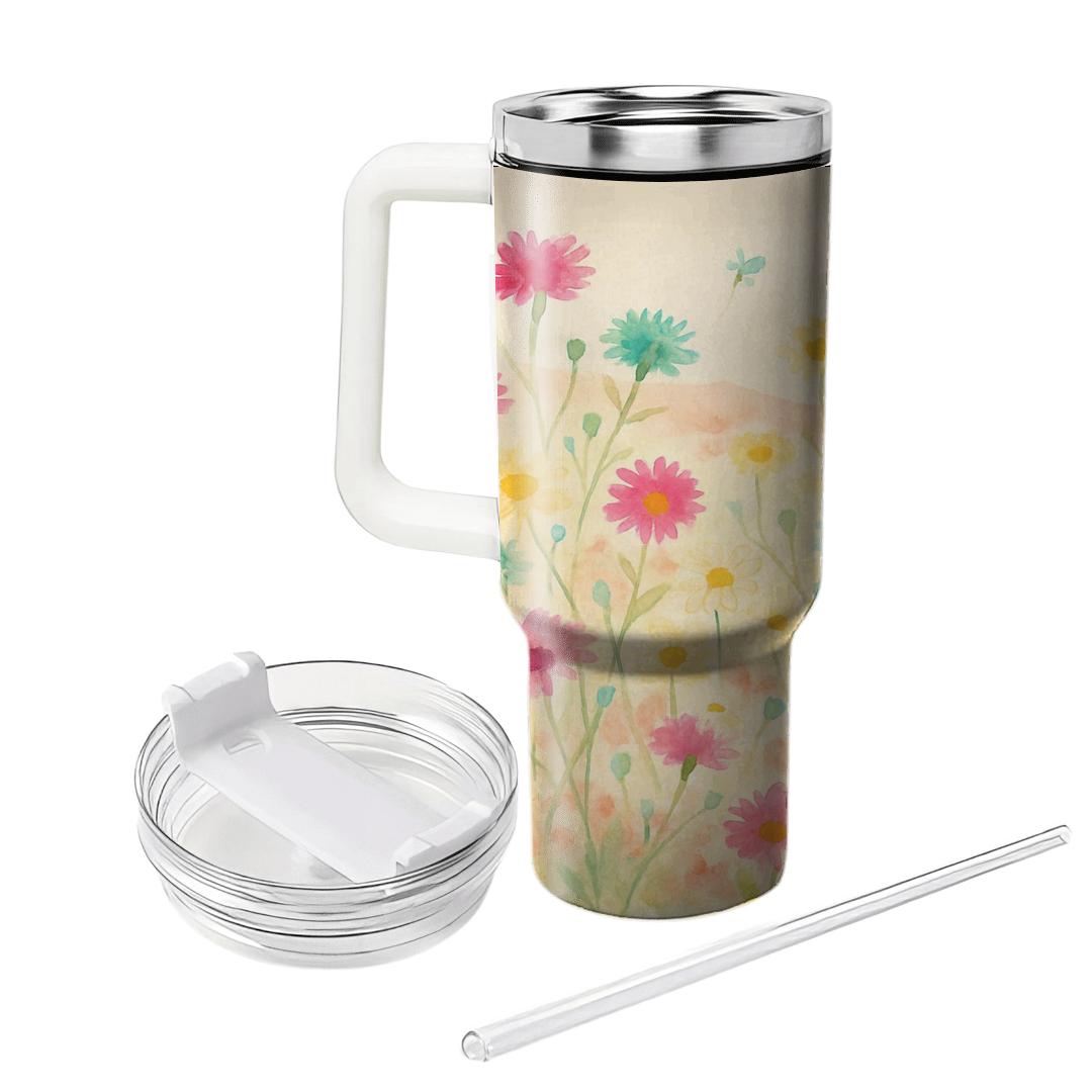 Aurora Wildflower Meadow personalized tumblers
