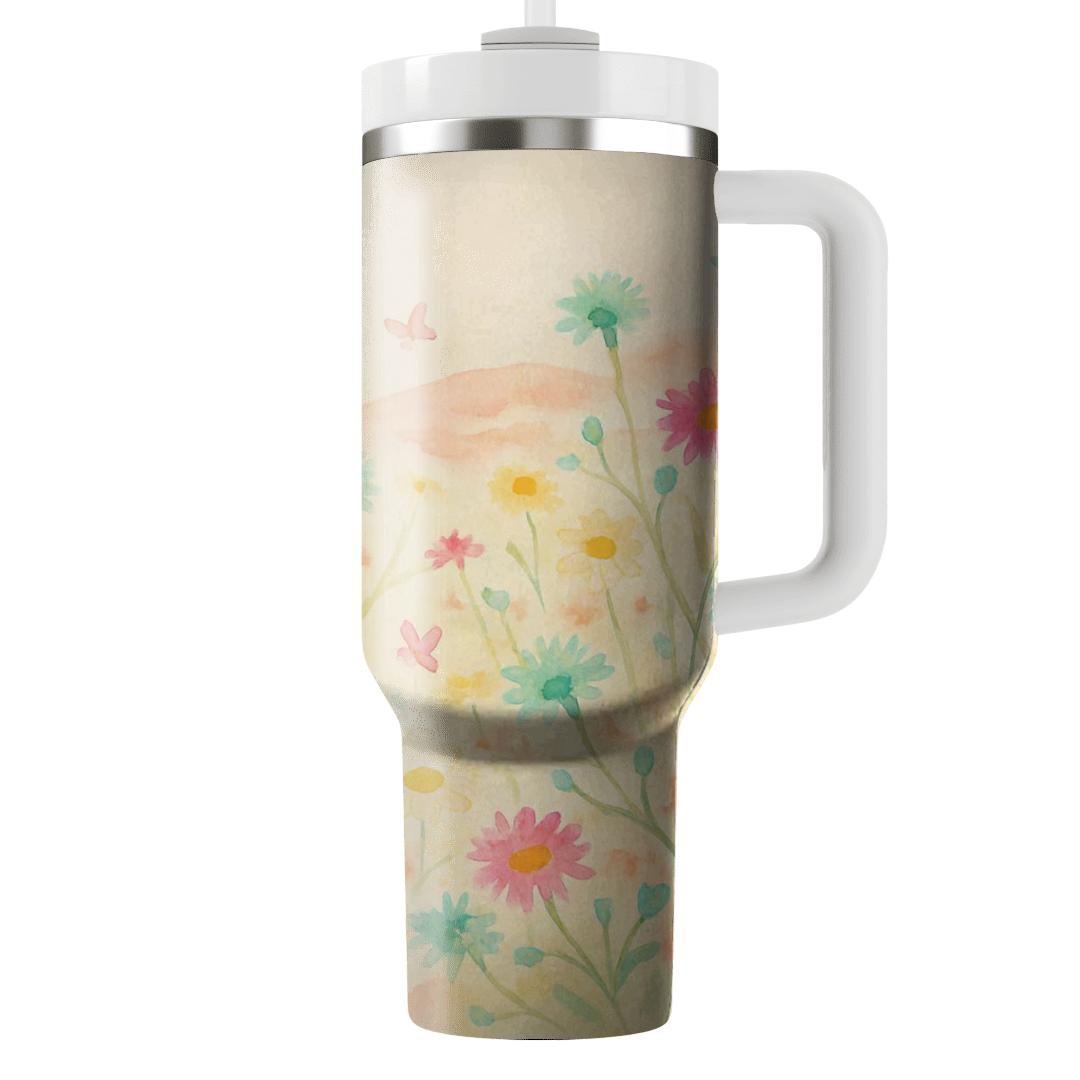 Aurora Wildflower Meadow personalized tumblers