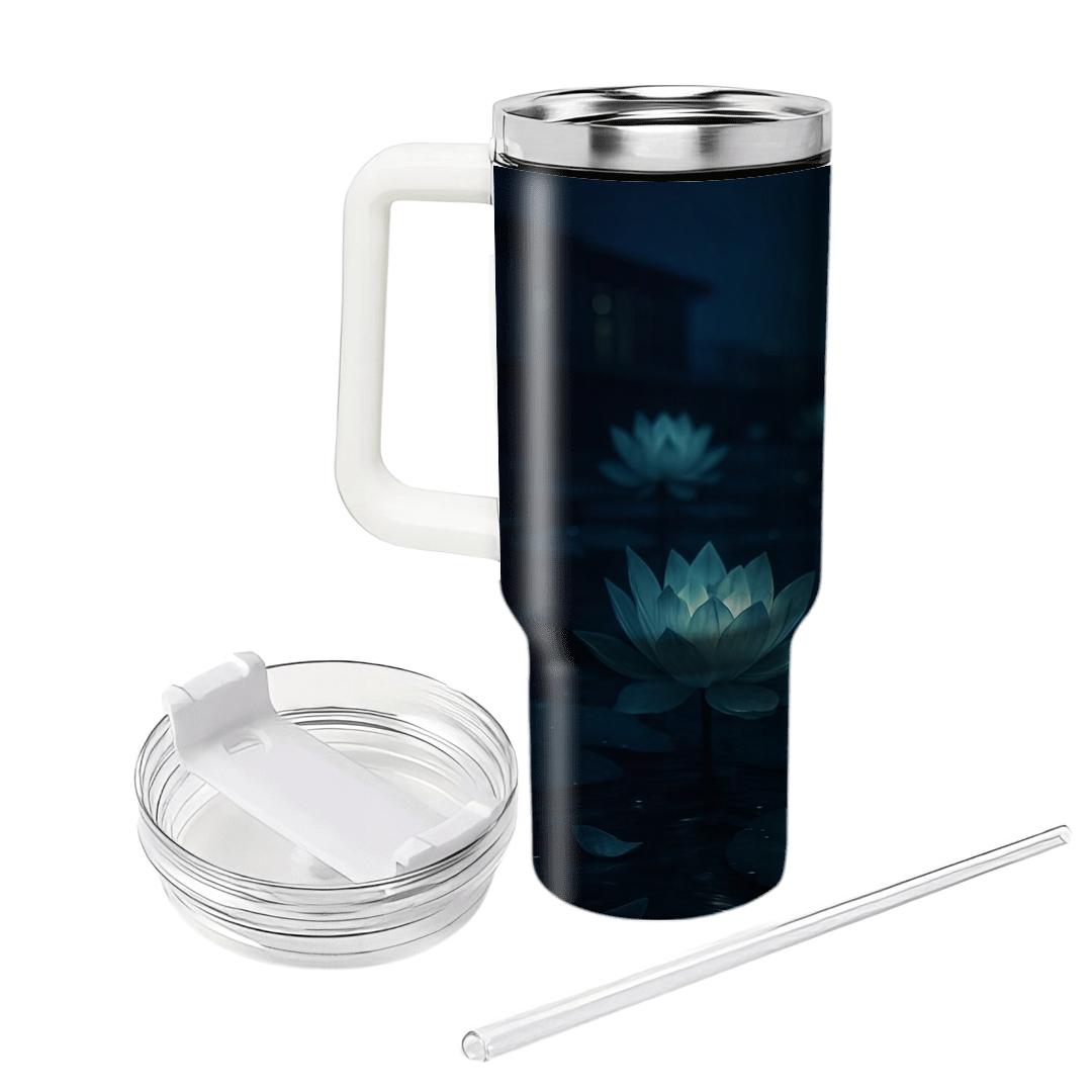 Midnight Lotus Melange personalized tumblers
