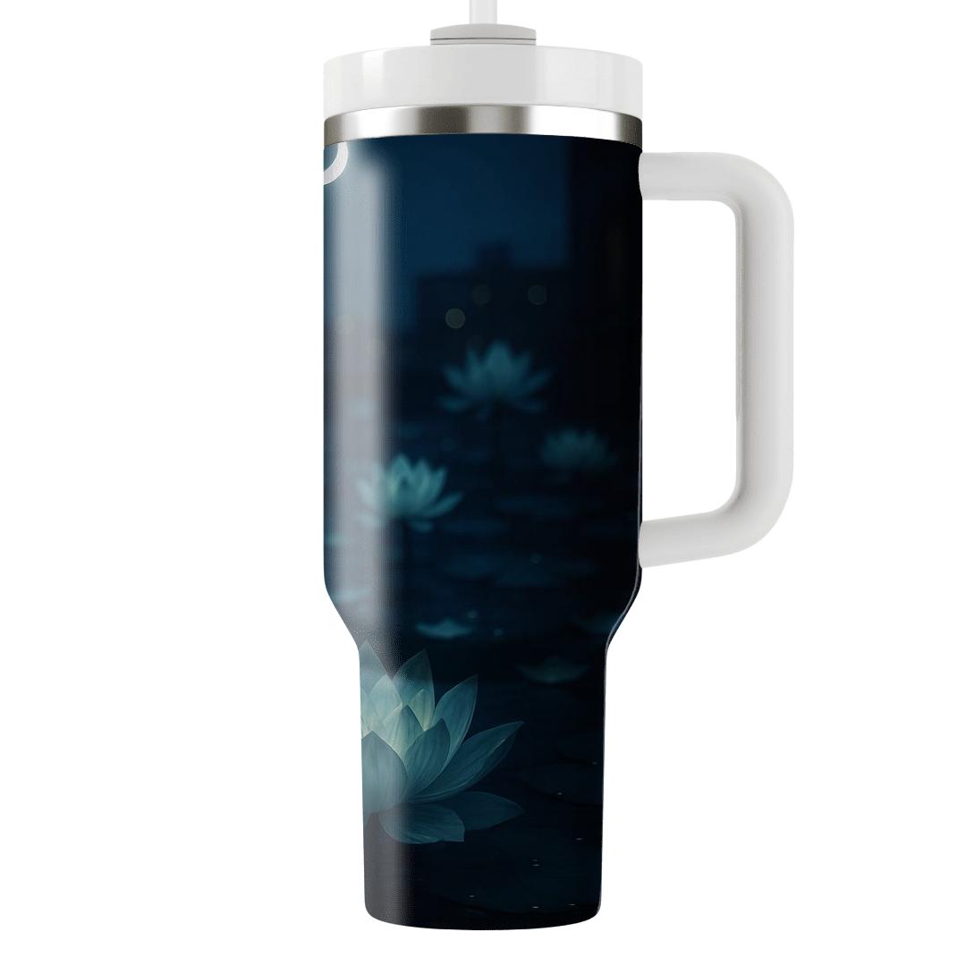 Midnight Lotus Melange personalized tumblers