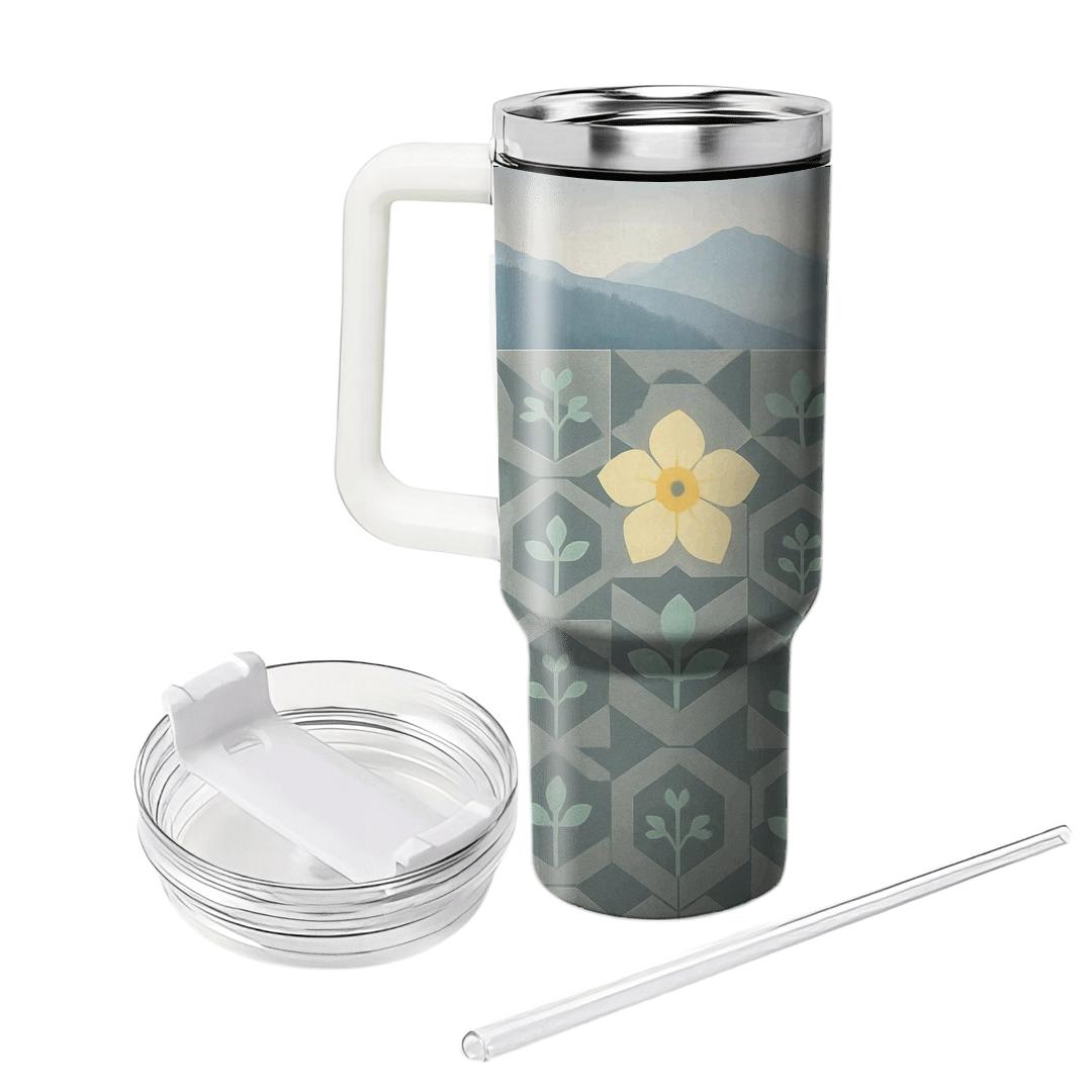 Alpine Primrose Geometry custom tumblers