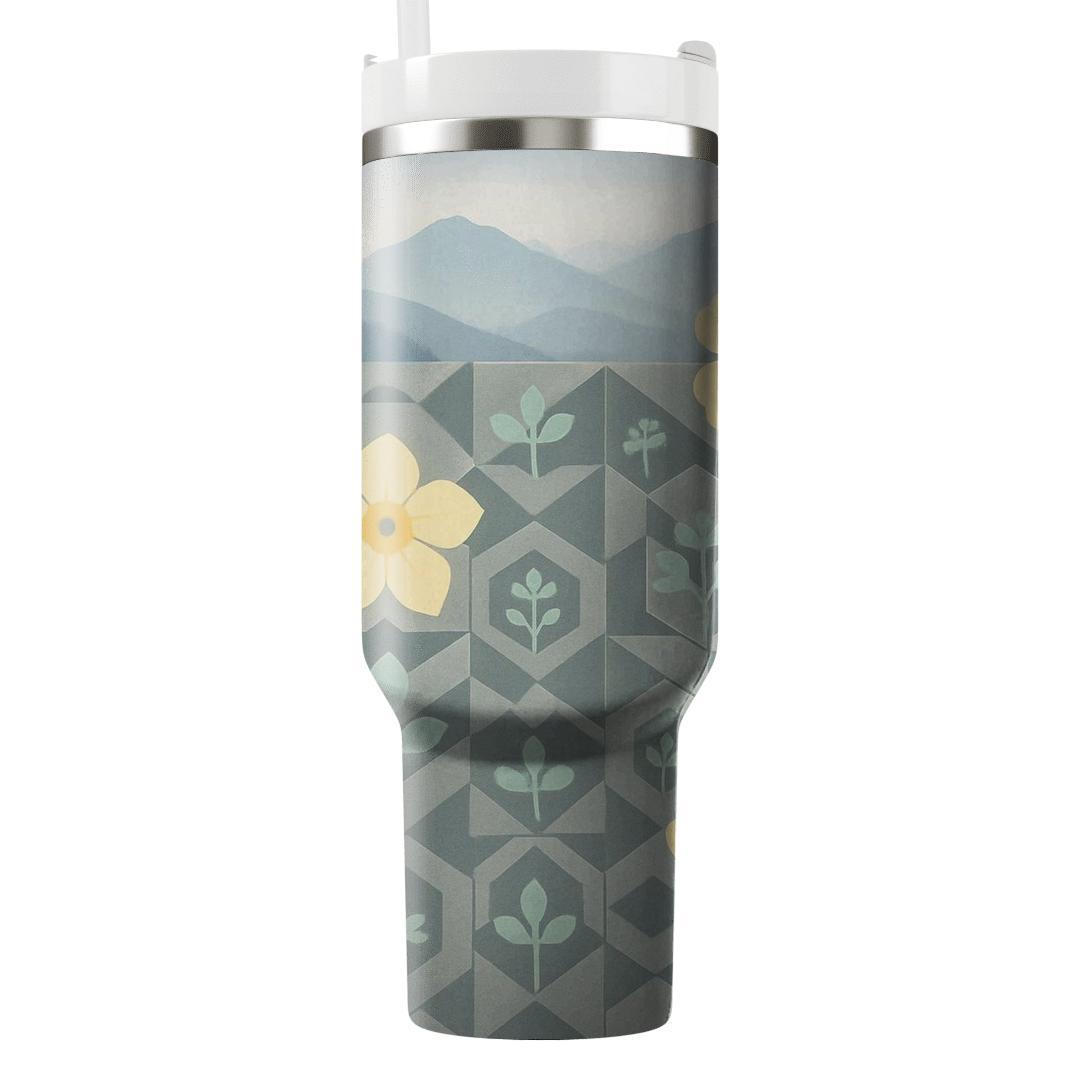 Alpine Primrose Geometry custom tumblers