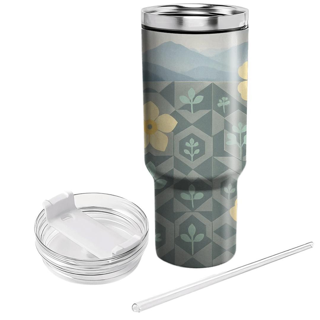 Alpine Primrose Geometry custom tumblers
