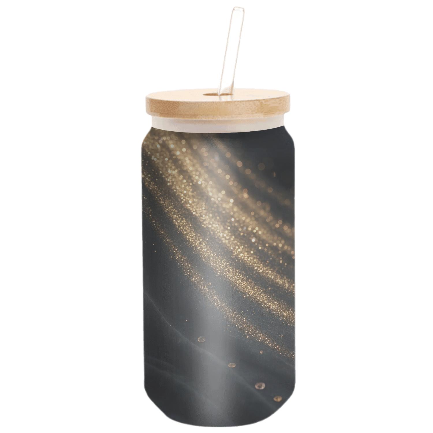 Opulent Moonbeam Cascade artisan blown glass drinkware
