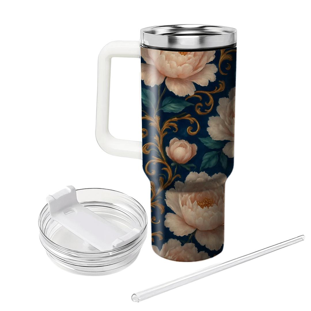 Midnight Peony Tapestry decorative tumblers
