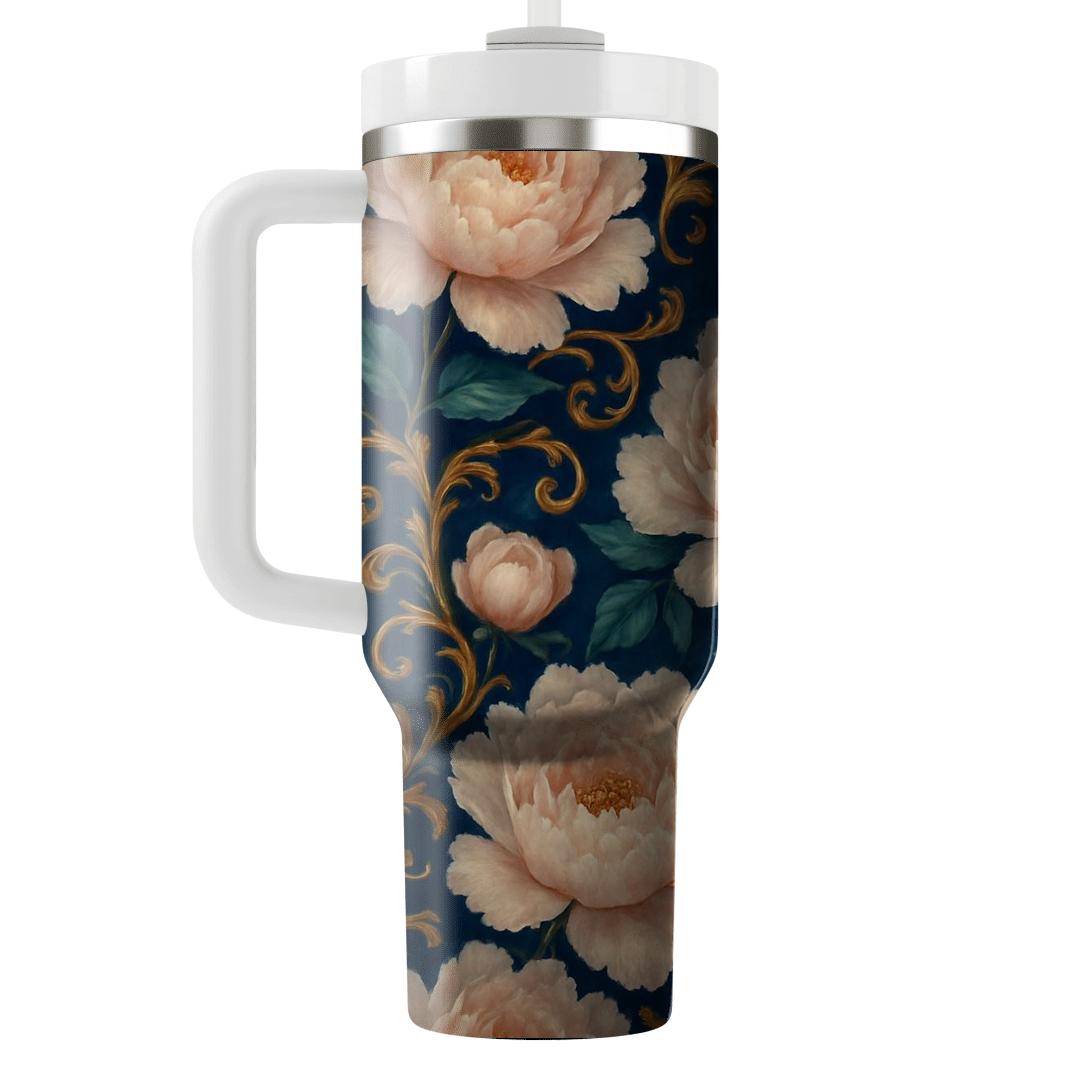 Midnight Peony Tapestry decorative tumblers