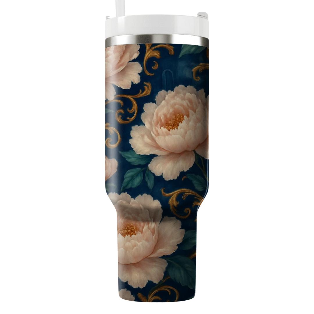 Midnight Peony Tapestry decorative tumblers