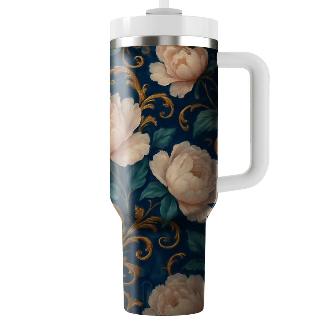 Midnight Peony Tapestry decorative tumblers