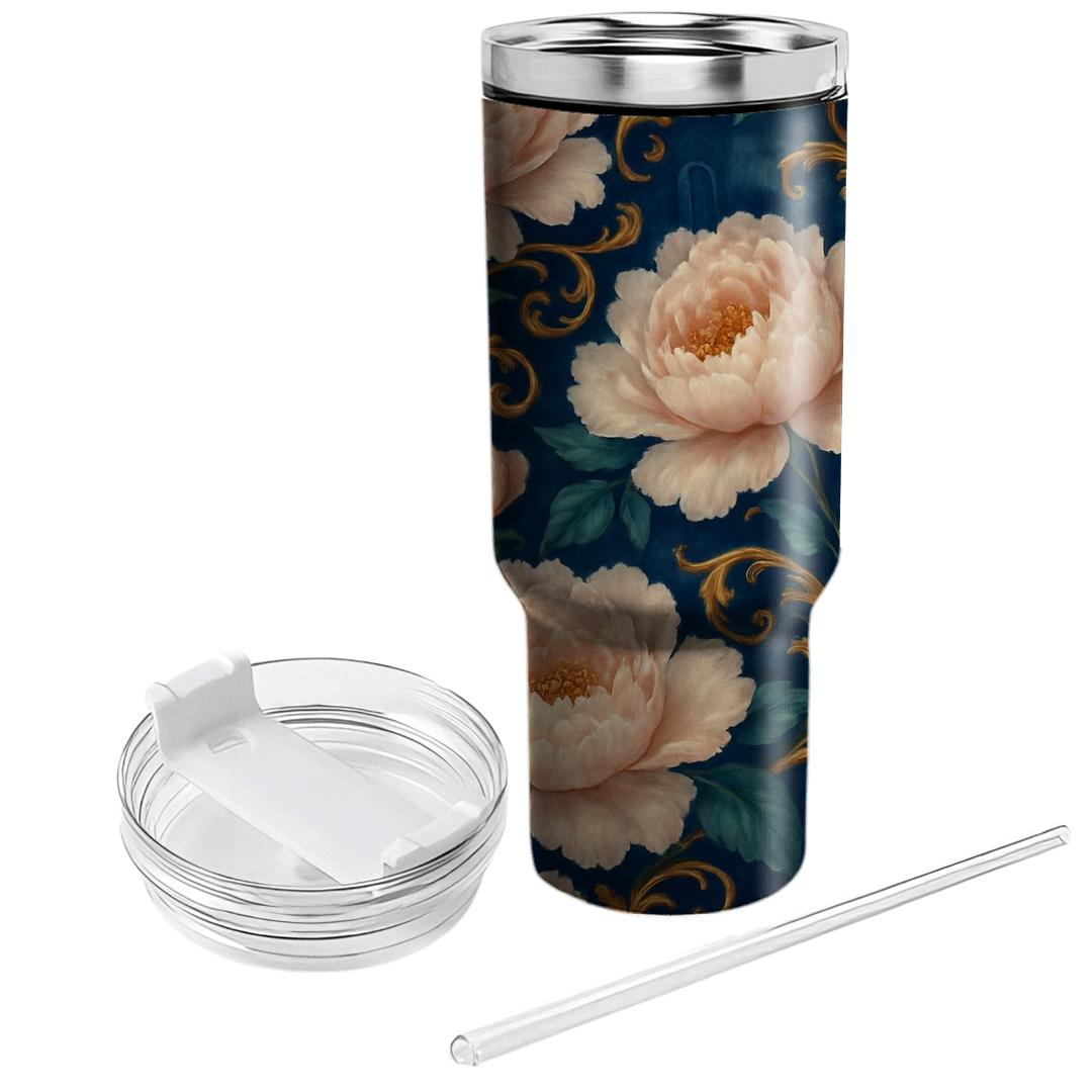 Midnight Peony Tapestry decorative tumblers