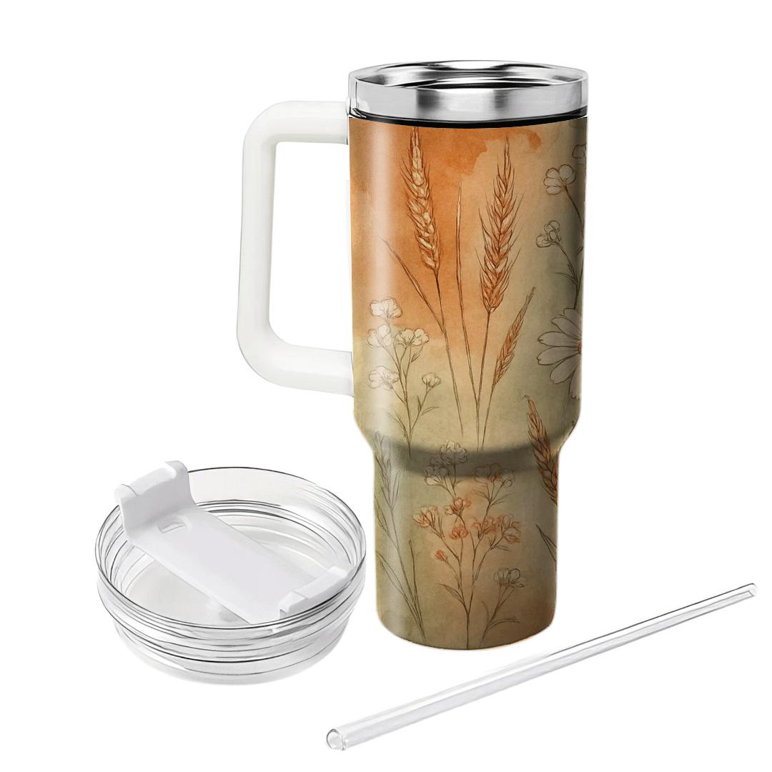 Wild Prairie Collage tumbler cups