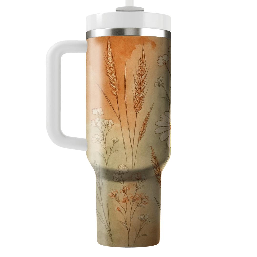 Wild Prairie Collage tumbler cups