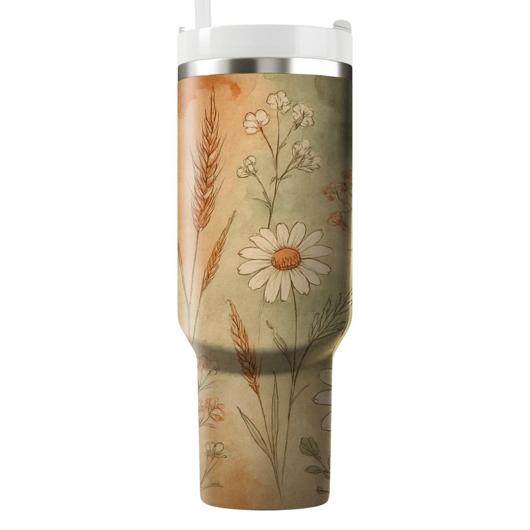 Wild Prairie Collage tumbler cups