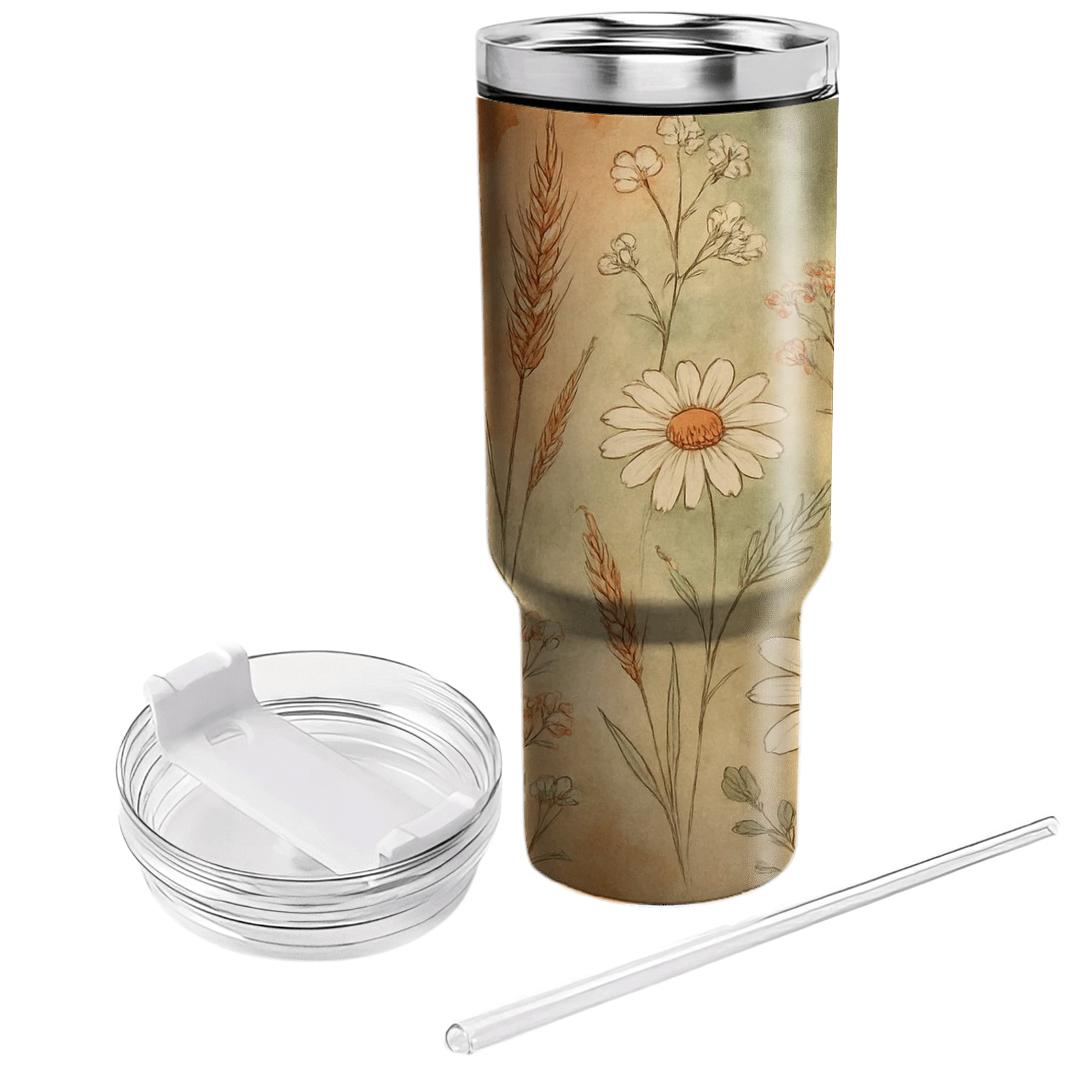 Wild Prairie Collage tumbler cups