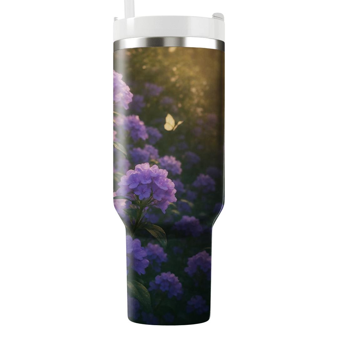 Enchanted Violet Garden travel tumblers