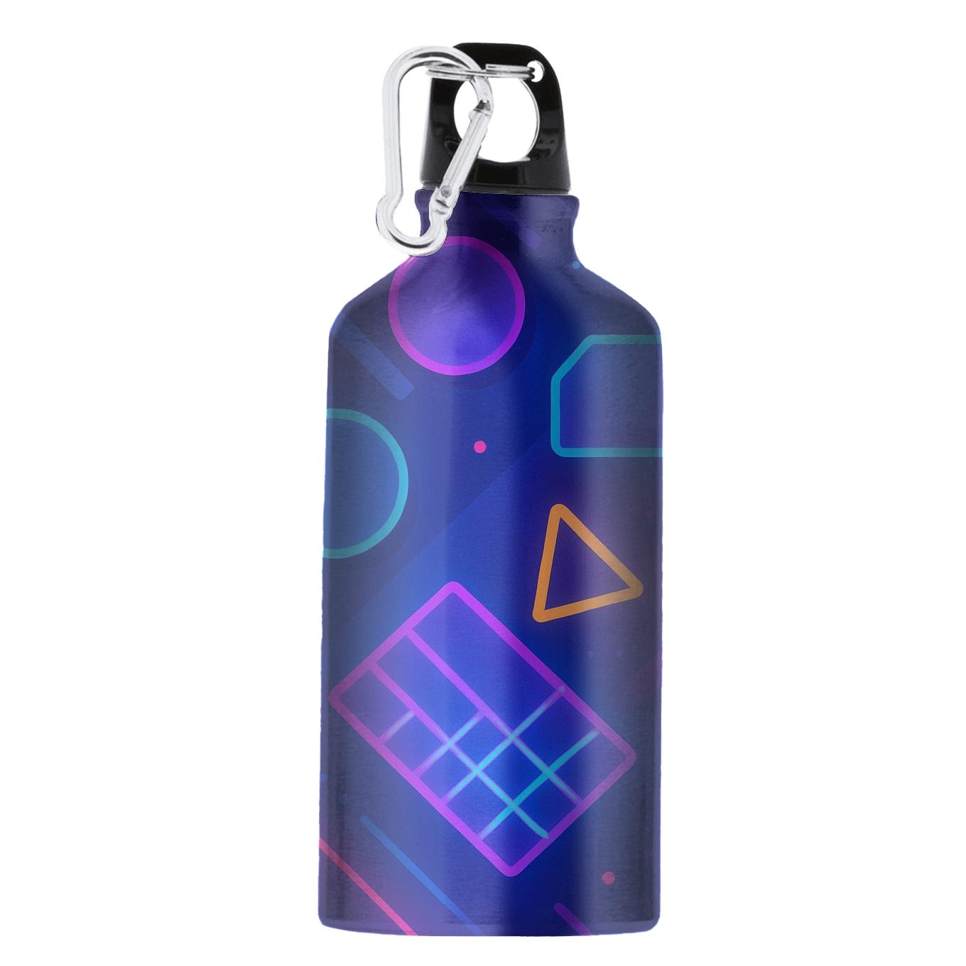 Geometric Neon Playground athletic sports bottles