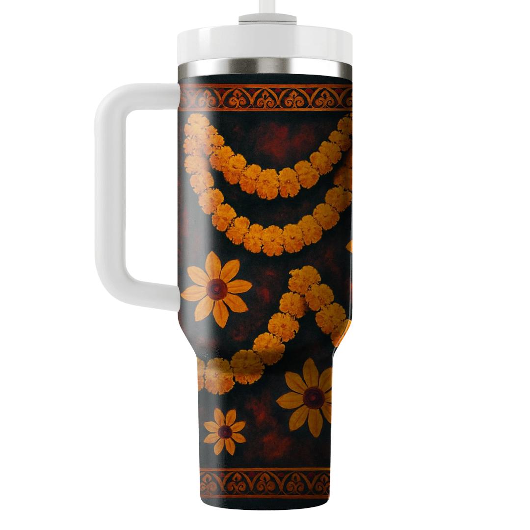 Nebula Marigold Tapestry unique tumblers