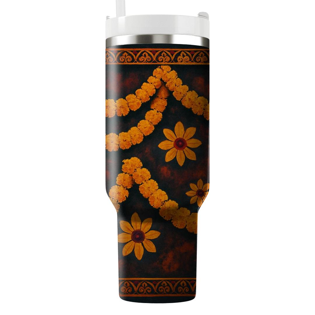 Nebula Marigold Tapestry unique tumblers
