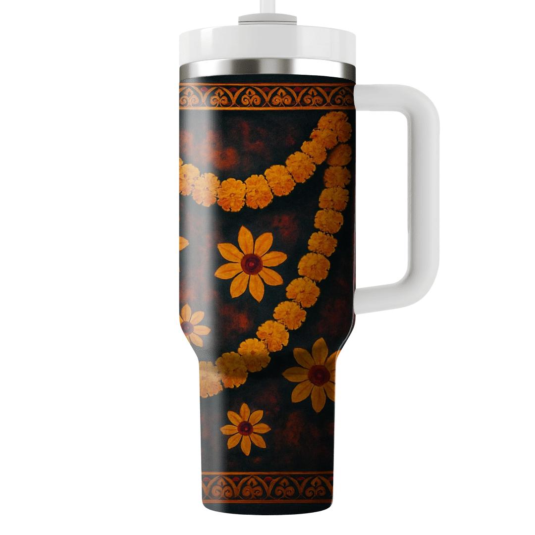 Nebula Marigold Tapestry unique tumblers