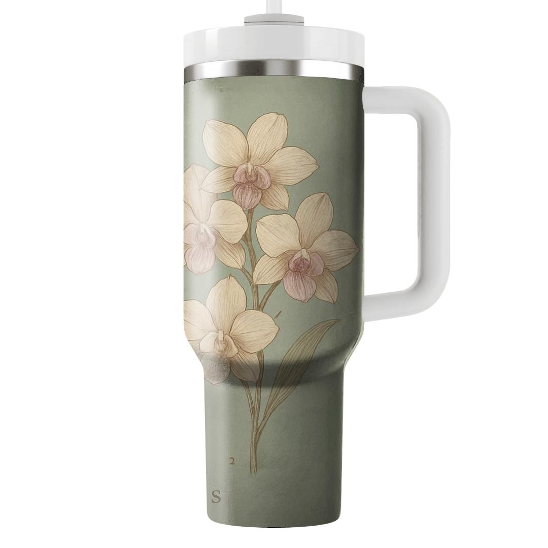 Vintage Orchid Atlas tumblers for gifts