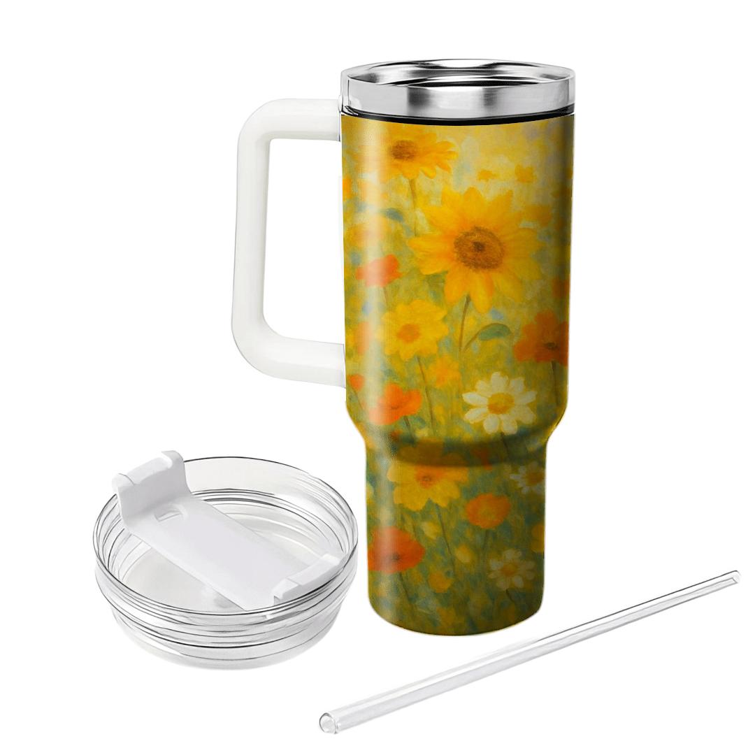 Sunlit Meadow Symphony decorative tumblers