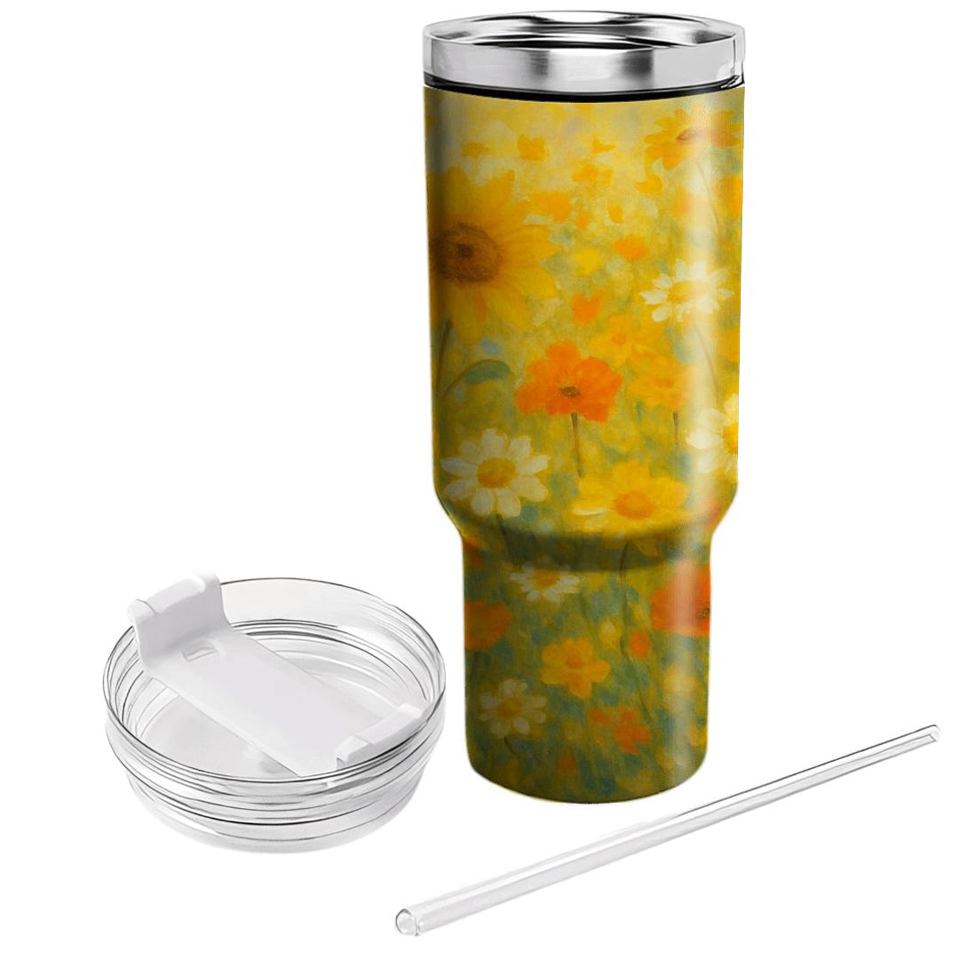 Sunlit Meadow Symphony decorative tumblers