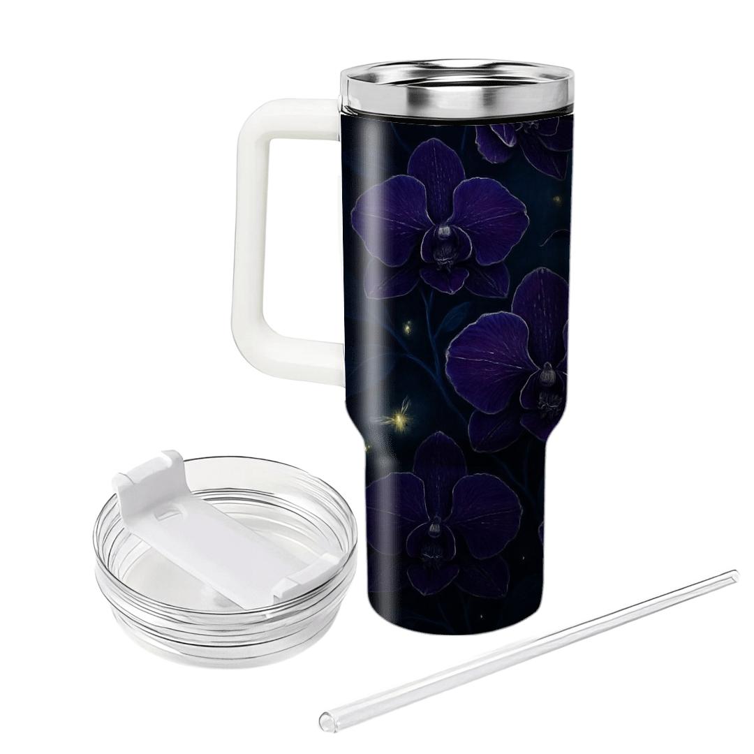 Midnight Orchid Symphony insulated tumblers