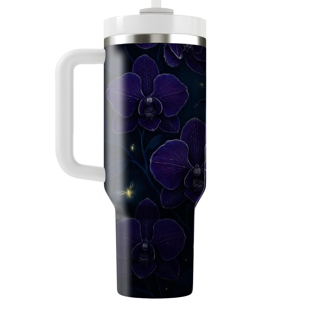 Midnight Orchid Symphony insulated tumblers