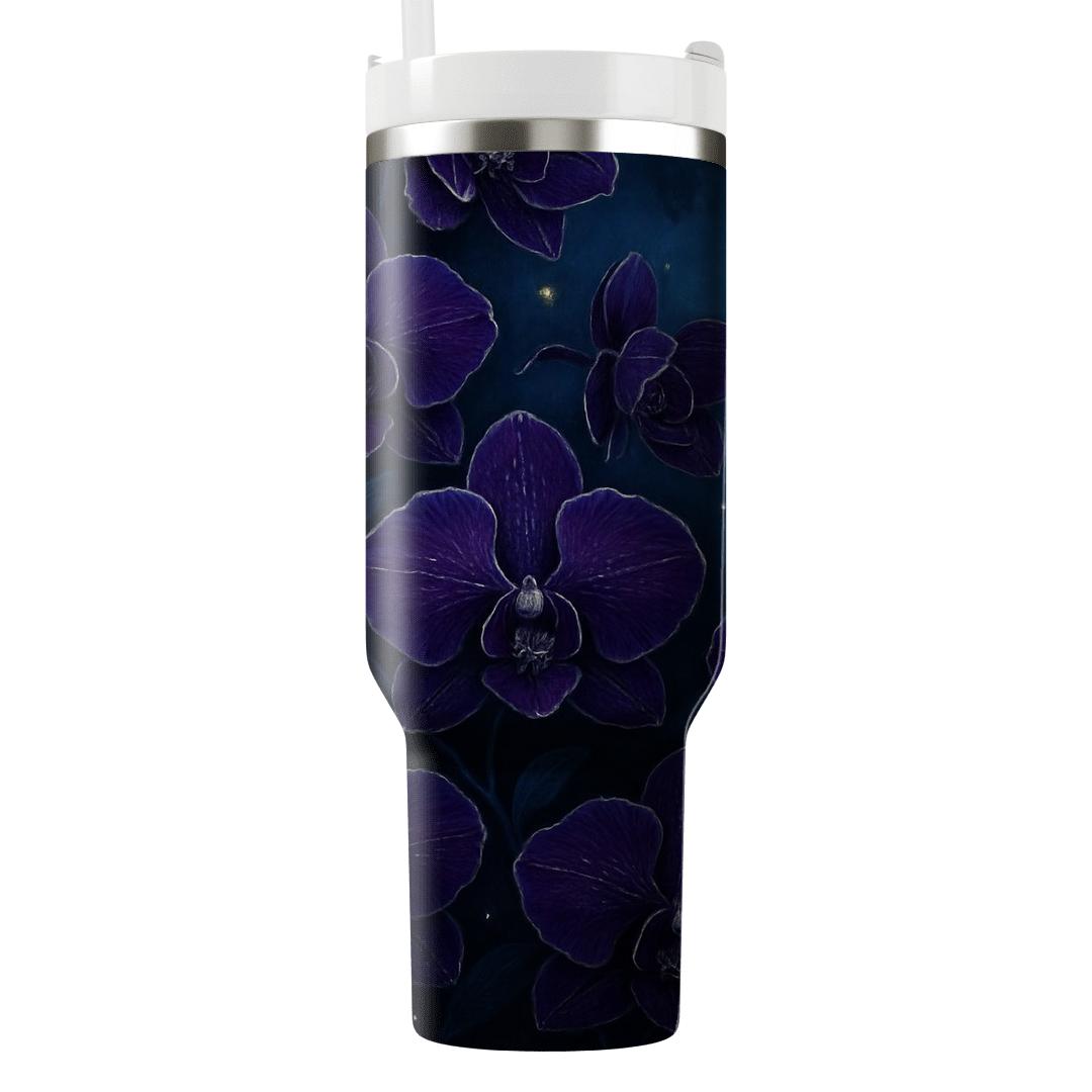 Midnight Orchid Symphony insulated tumblers