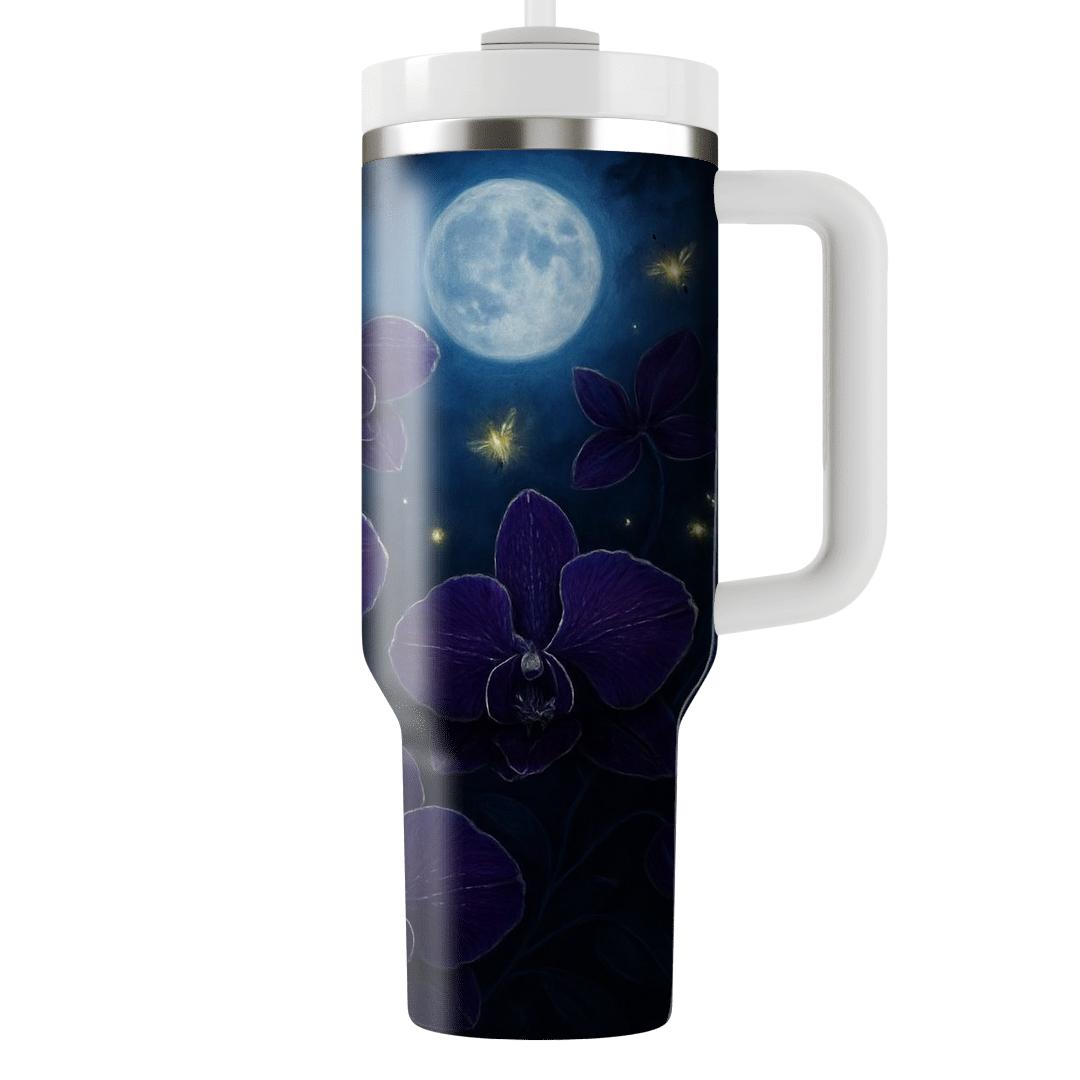 Midnight Orchid Symphony insulated tumblers