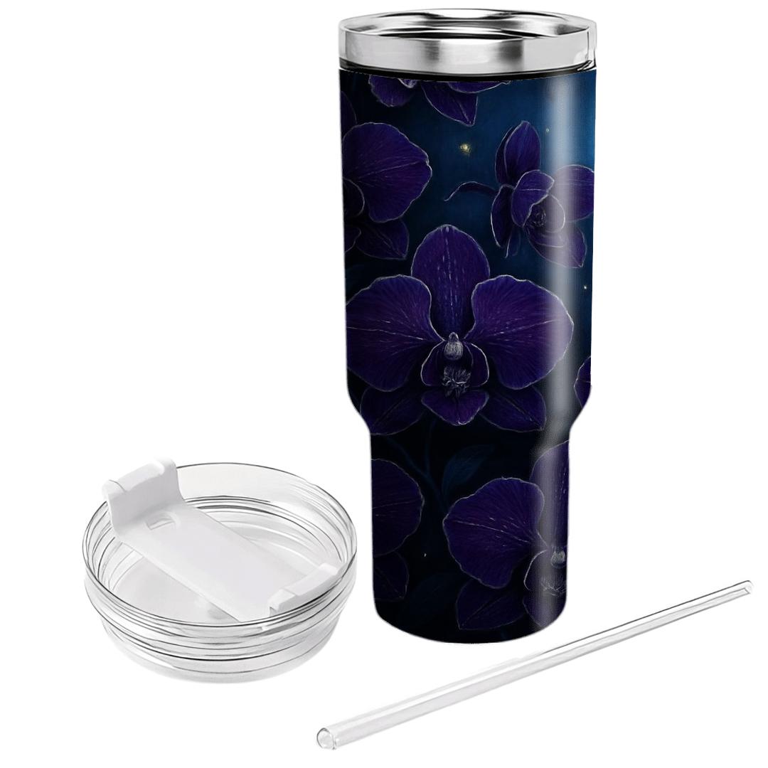 Midnight Orchid Symphony insulated tumblers