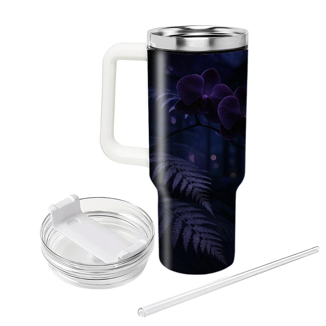 Midnight Orchid Mirage tumblers with lids