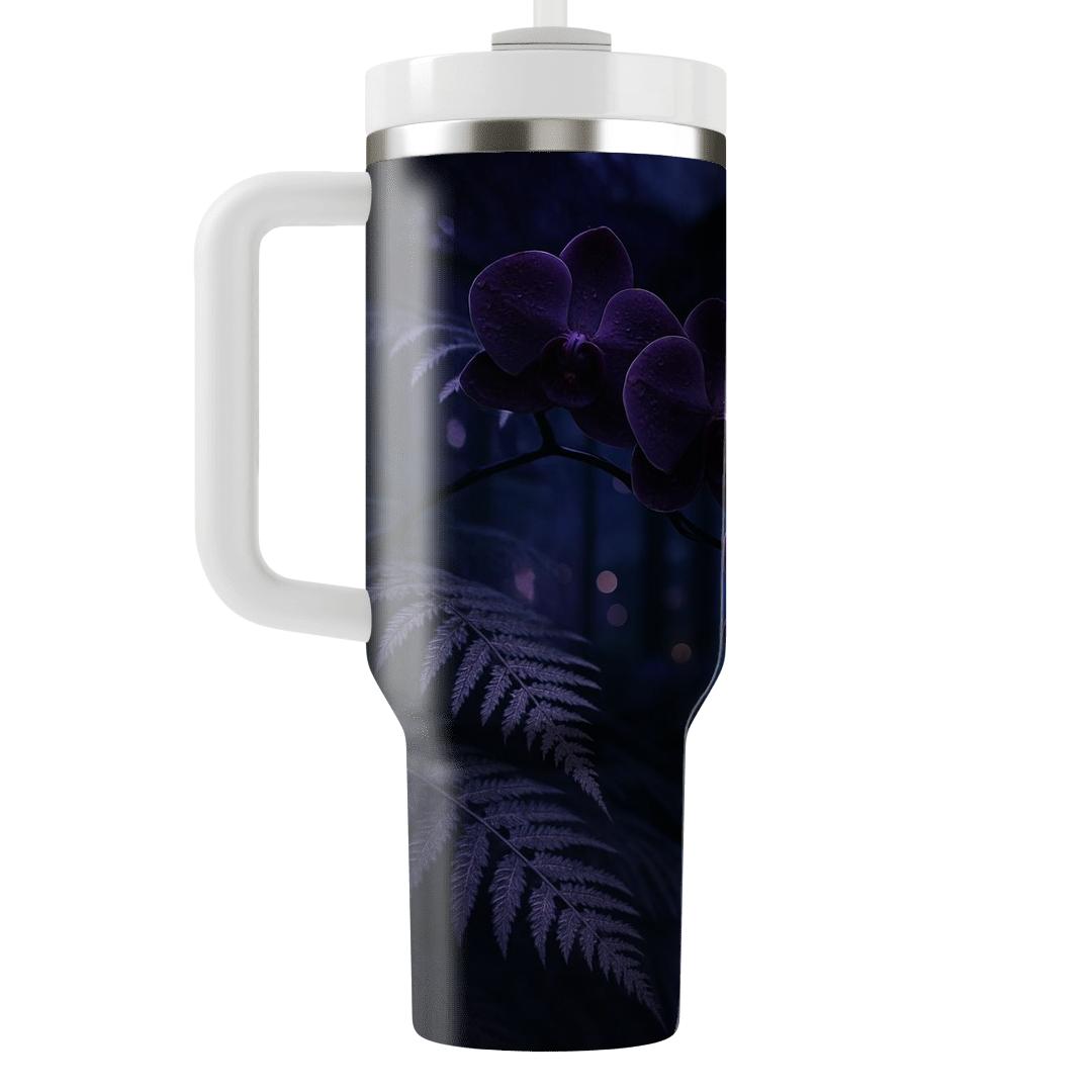 Midnight Orchid Mirage tumblers with lids
